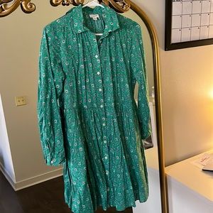 JCREW button up, long sleeve, casual dress!